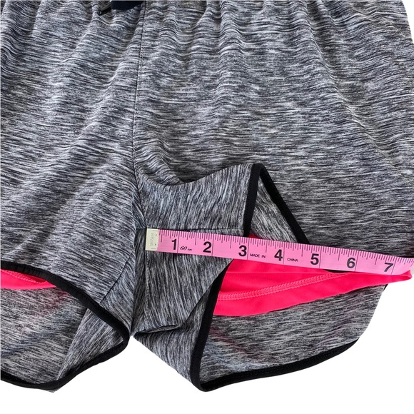 Riboom Woman’s Sz Medium Grey/pink Workout Fitness Running Shorts Double Layer. - Picture 6 of 12